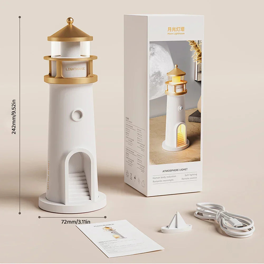 Lighthouse Ambient lys Luviknouetooth Musikk Dimmbar Prosjeksjon | Luvikno