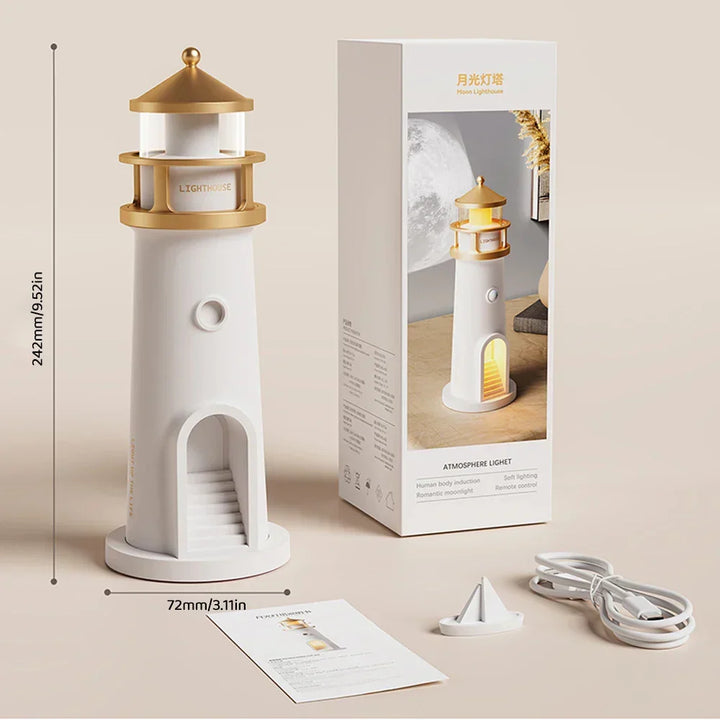 Lighthouse Ambient lys Luviknouetooth Musikk Dimmbar Prosjeksjon | Luvikno