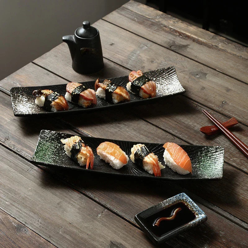 Minimalistiske sushi-tallerkener Luvikno