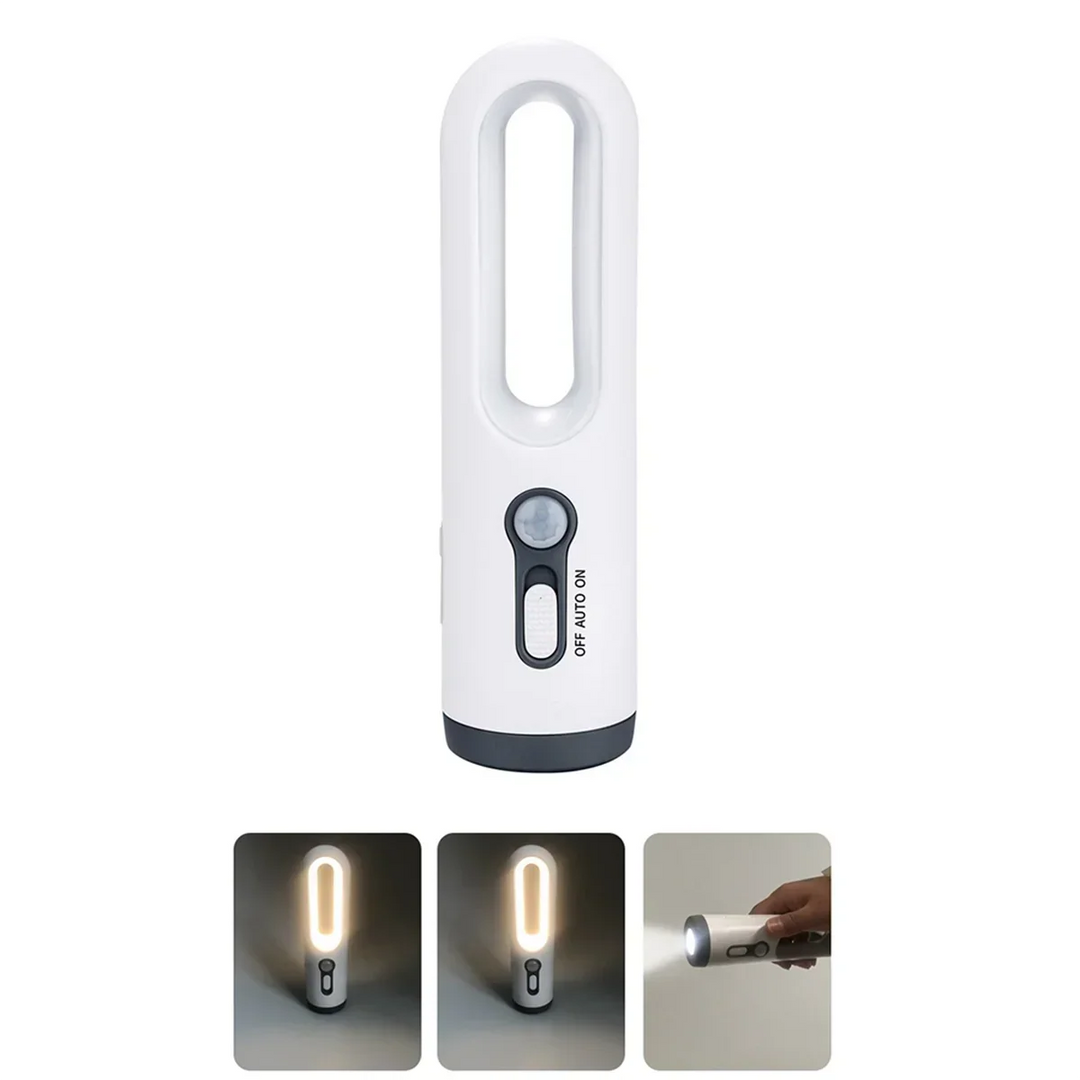 LED nattlys med bevegelsessensor | 2-i-1 nattlys & lommelykt | Oppladbart & nødlys | Skumringssensor Luvikno