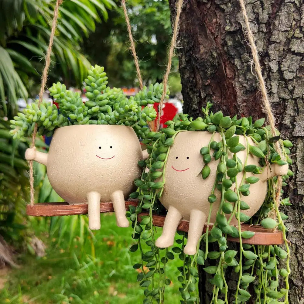 Swing Smiling Face Blomsterpotte | Luvikno