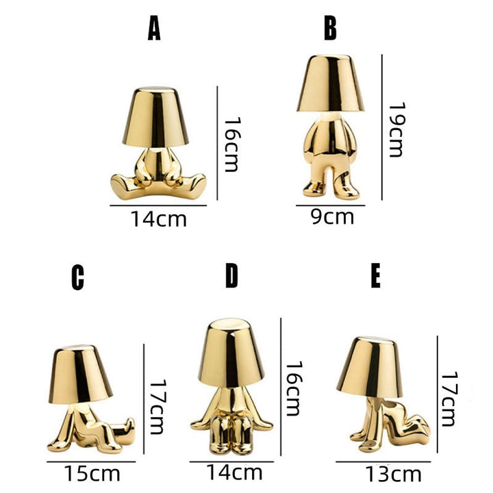 Moderne Gull Metall LED Bordlampe Luvikno