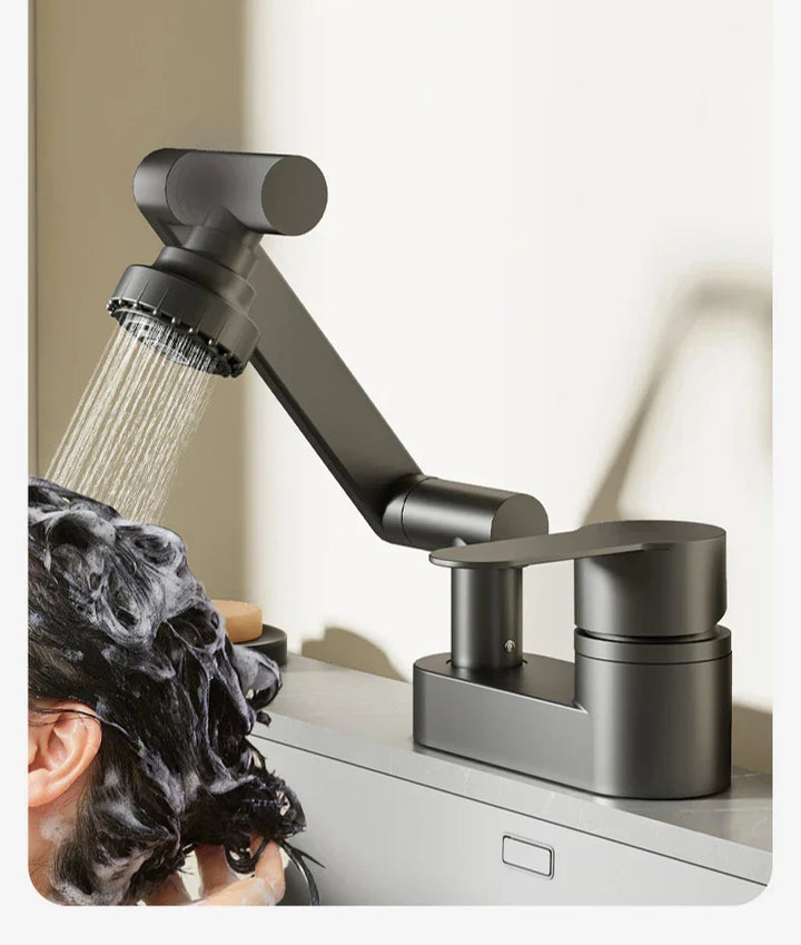 Aqua Twist Duo-Flex Servantbatteri – 360° svingende to-hulls blandebatteri for varmt og kaldt vann Luvikno