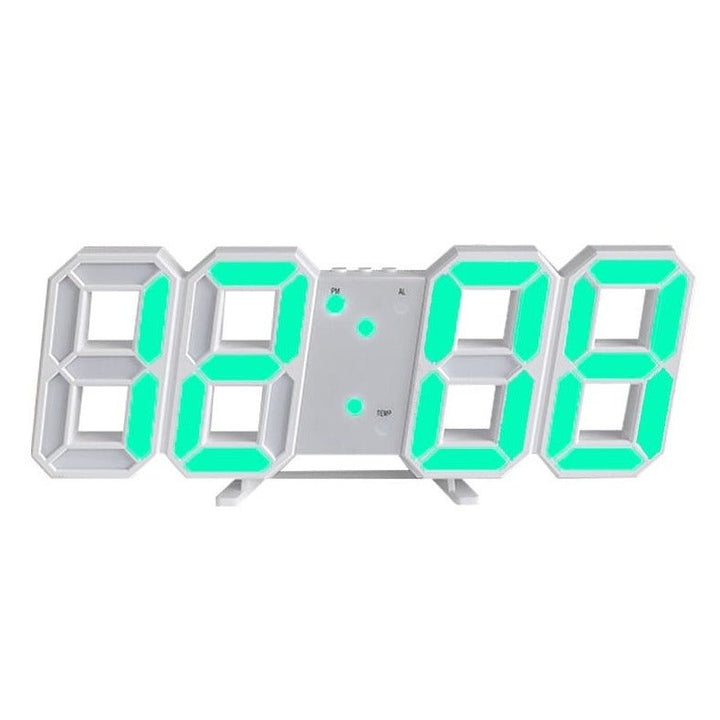 Luvikno | Digital 3D LED Veggklokke – Moderne Design med Dimmefunksjon og Optimal Synlighet