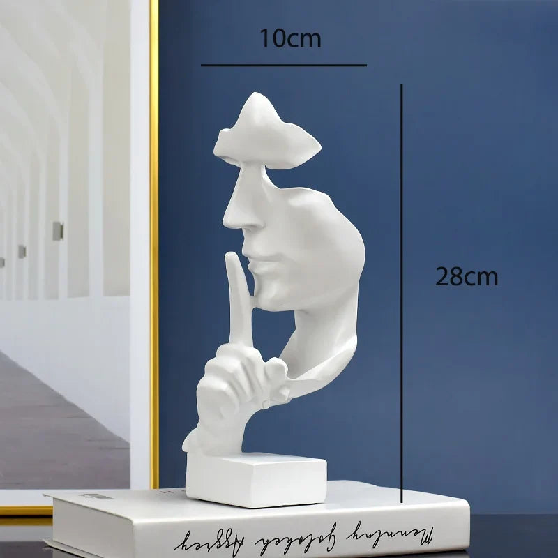 Silent Thinker Abstrakt Ansikt Hjem Dekor | Luvikno