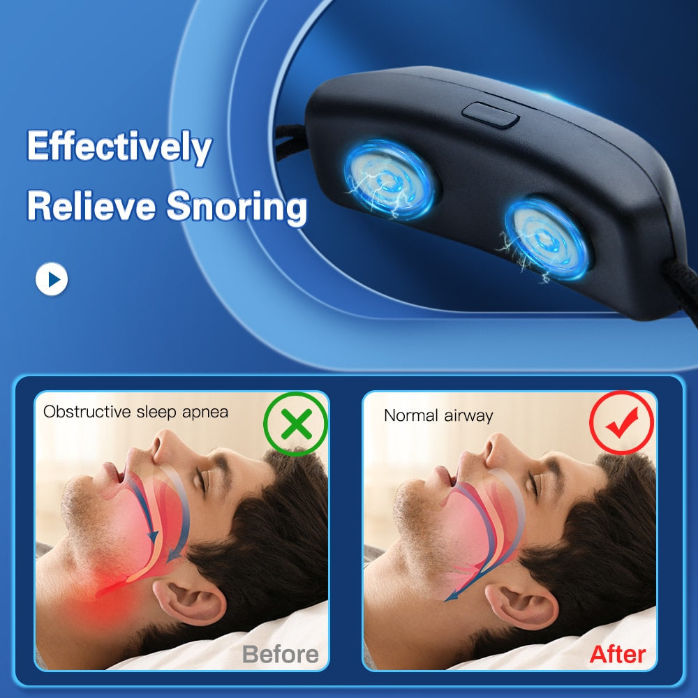 Intelligent anti-snorking-enhet med muskelstimulering