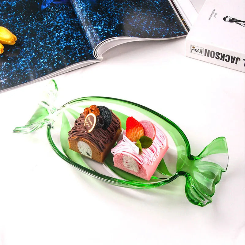Candy-formet glass snacktallerken | Luvikno