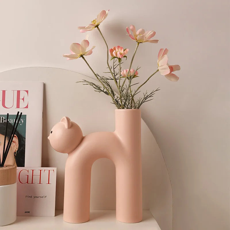 Mini Cat Elegant Minimal H-formet Luviknoomster vase | Luvikno