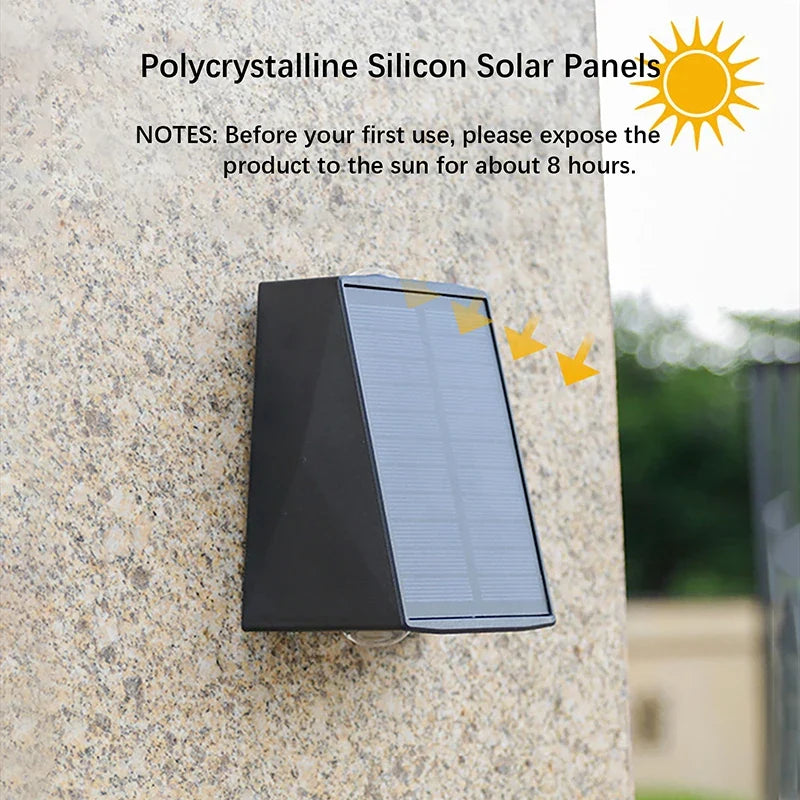 Solar LED Vegglys Luvikno