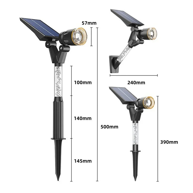 Solcelle LED Hage Hjem Utendørs Sti Spotlights | Luvikno