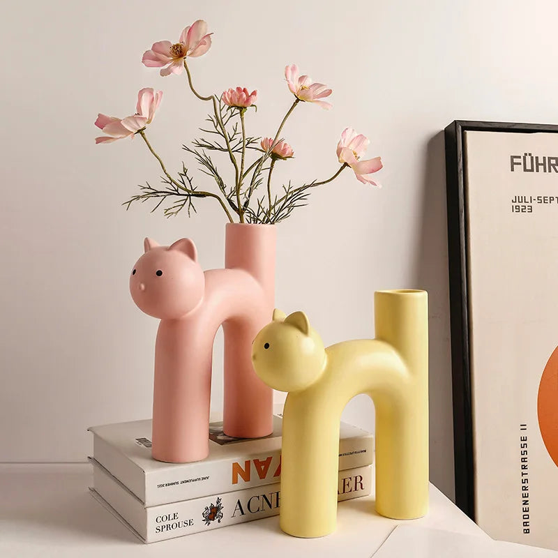 Mini Cat Elegant Minimal H-formet Luviknoomster vase | Luvikno
