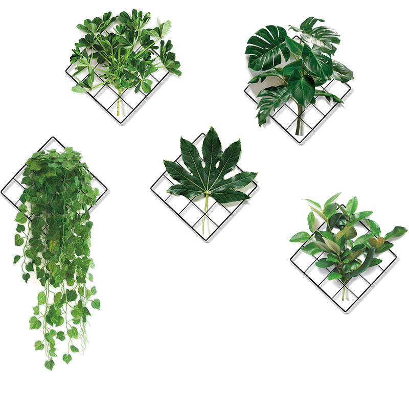 3D Nature Vind Grønn Plante Veggklistremerke | Luvikno