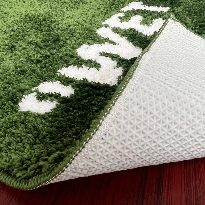 FreshLawn Comfort Mat – Trendy "Våt Gress" dørmatte i grønn med myk plysj Luvikno