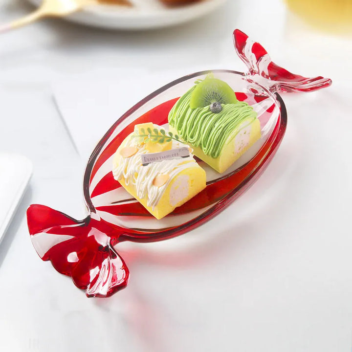 Candy-formet glass snacktallerken | Luvikno