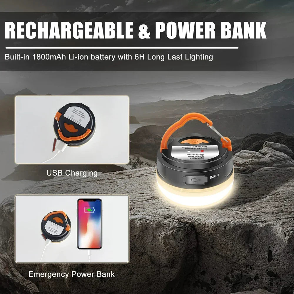 Praktisk Camping Magnetisk LED Oppladbar Lys | Luvikno