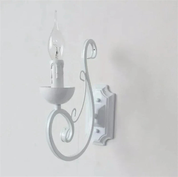 LuminousEra - Hvit Vegglampe med E14 Stearinlys Luvikno