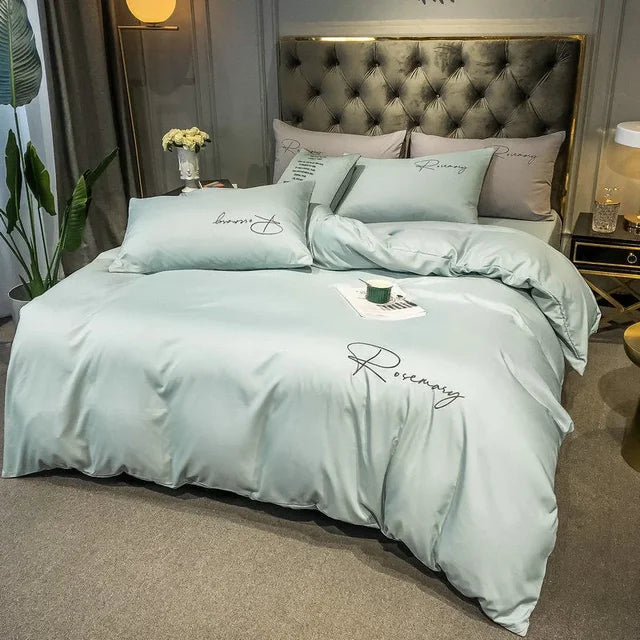 Luksus Dyne Trekk med Elegant Broderi – Myk, Pustende og Høy Kvalitet | Luvikno