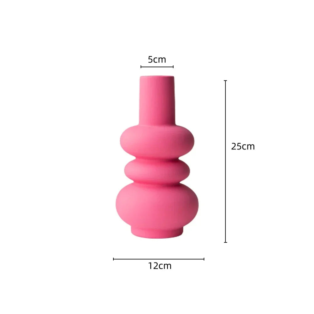 Livlig rosa keramikk vase | Luvikno