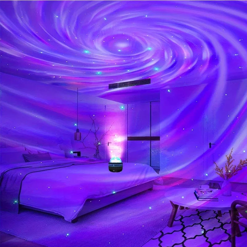 Luvikno | Polariva Nordlys Prosjektor med Musikk Synkronisering og Fjernkontroll for RGB Atmosfære Belysning