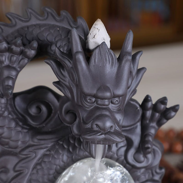 Mystic Dragon Lucky Clay Waterfall Burner | Luvikno
