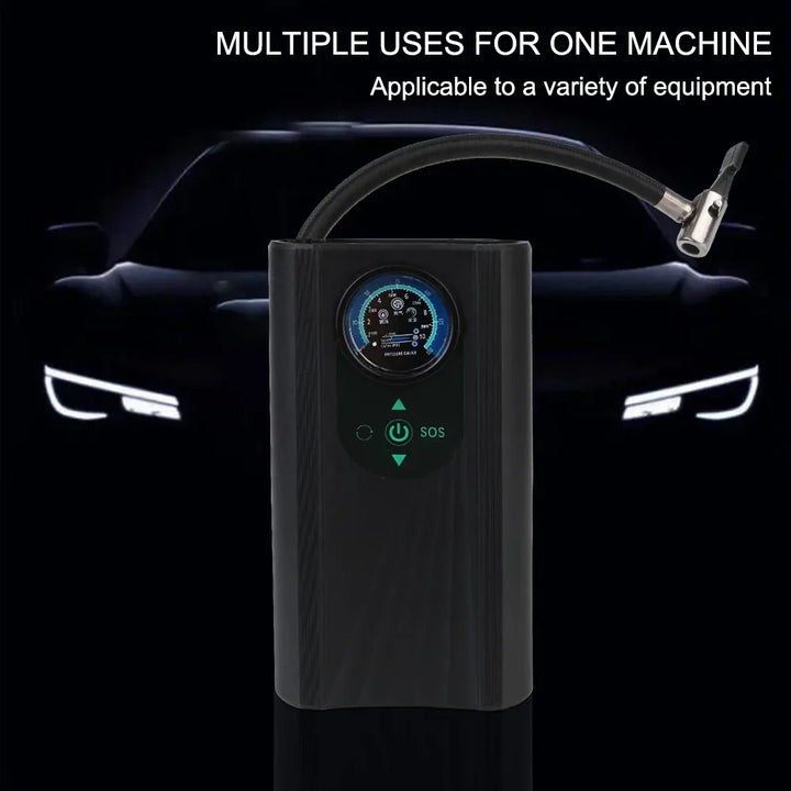 Luvikno | Dekkpumpe AutoAirX Pro | Bærbar Kompressor 12V | Metallsylinder | For Bil, Motorsykkel, Sykkel & Ball