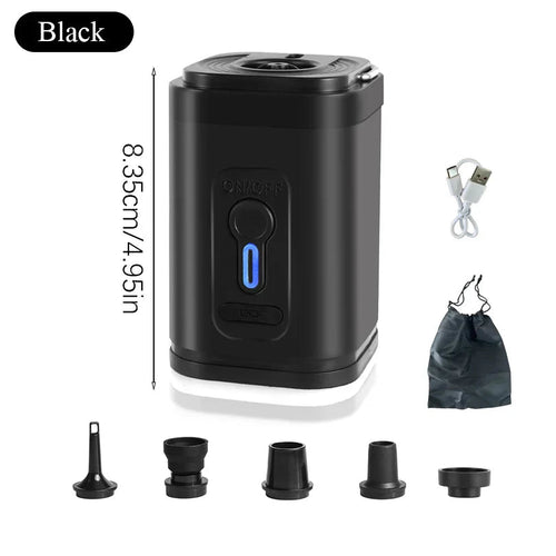 Mini Air Pump USB-C med 5 dysene – 200 L/min | Luvikno