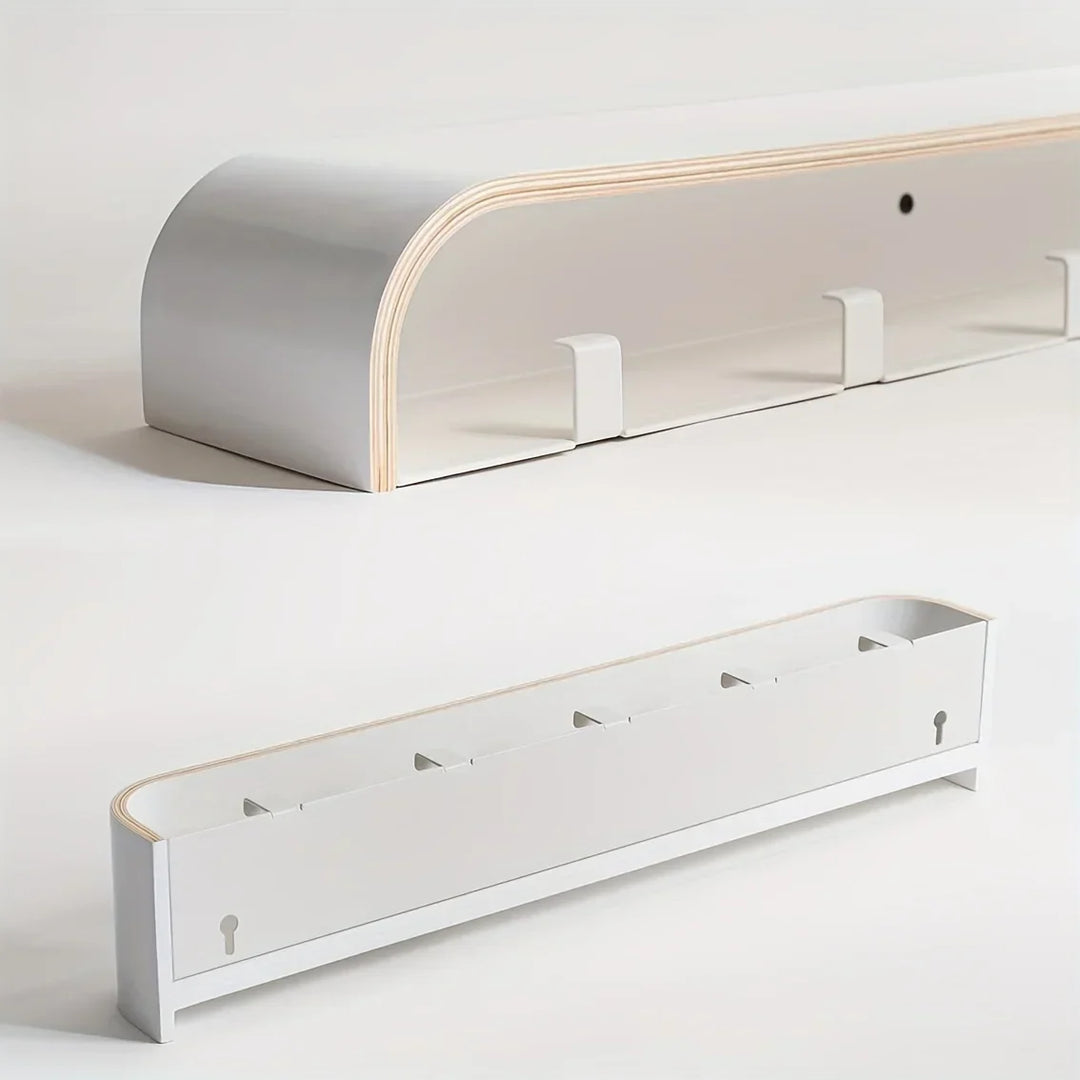 NordicHide Rack Vegghylle med hylle & skjulte kroker Luvikno