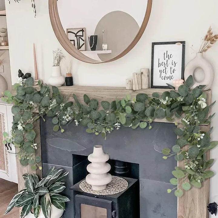 Luvikno | Garland - EvaGreen - Kunstig Eucalyptus - 2-delt Sett