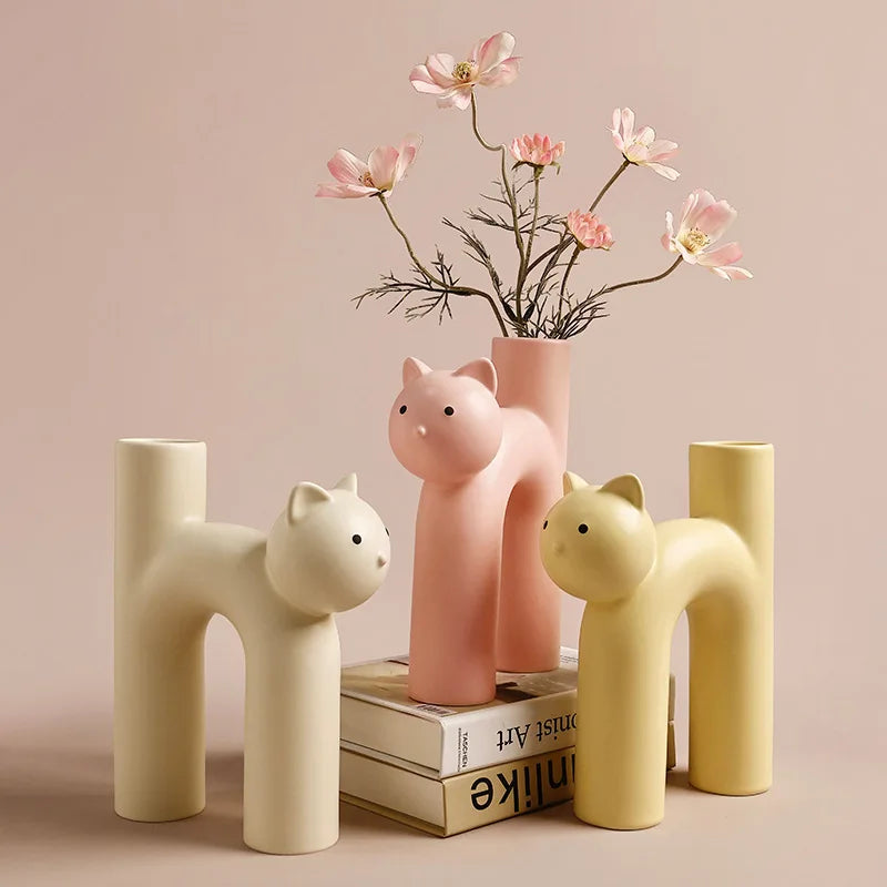 Mini Cat Elegant Minimal H-formet Luviknoomster vase | Luvikno