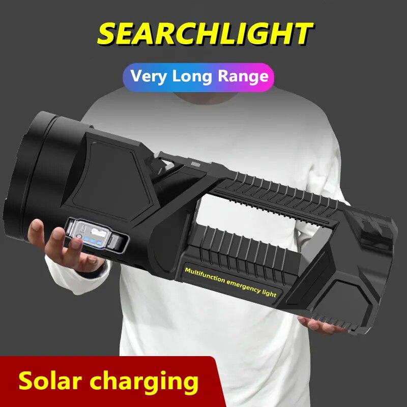 Solar Høy Effekt Multifunksjons Lommelykt | Luvikno