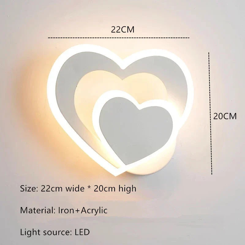 HeartGlow Vegglampe - Moderne LED Belysning Luvikno