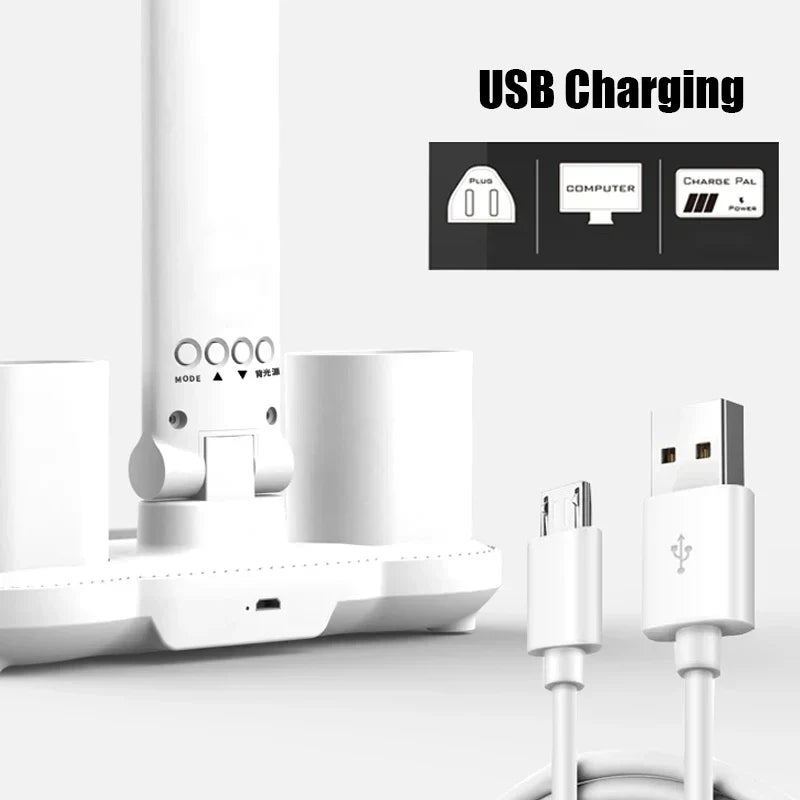 Multifunksjonell 3 i 1 Skrivebord LED Lampe | Luvikno