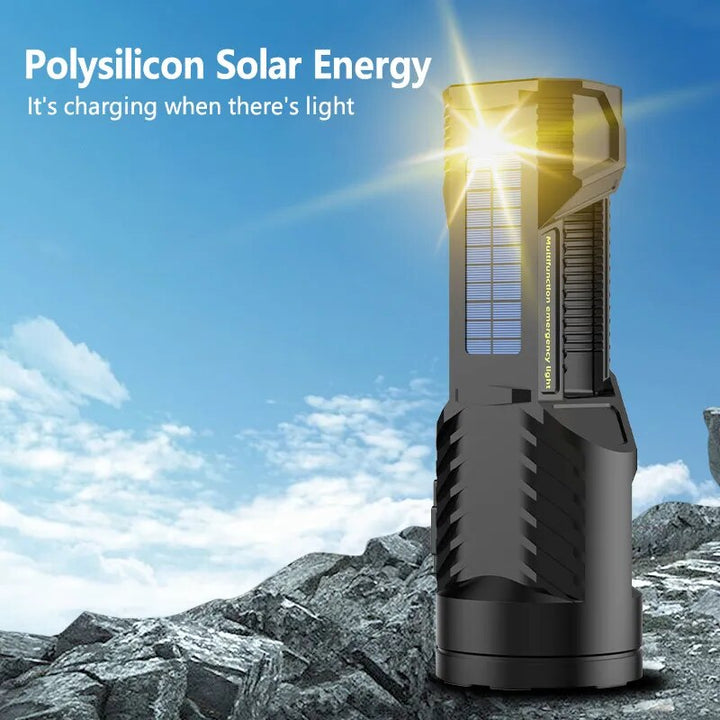 Solar Høy Effekt Multifunksjons Lommelykt | Luvikno