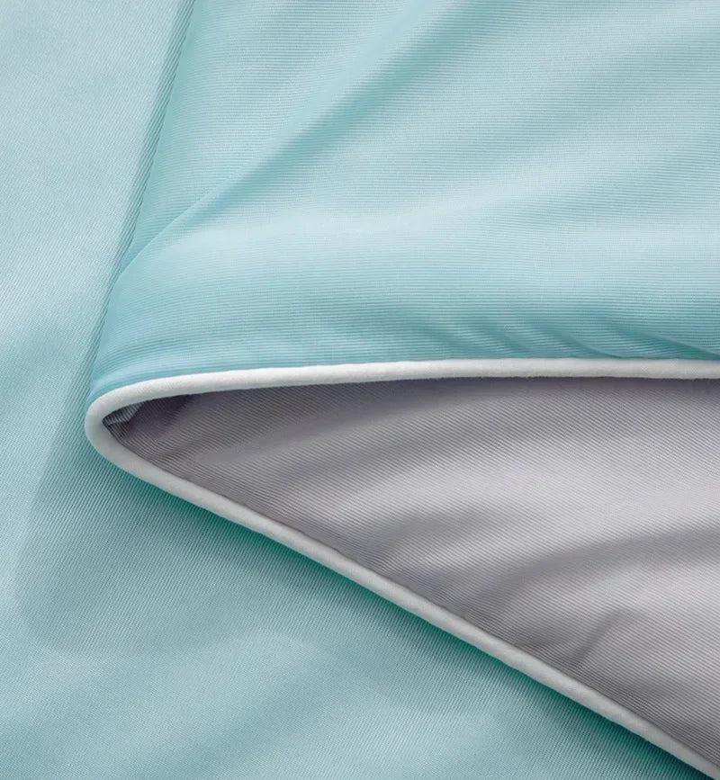 Air Condition Sommer Komforter — Ren Farge Is Silke Kjøleteppe, Lett & Glatt Twin/King Størrelse Quilt | Luvikno
