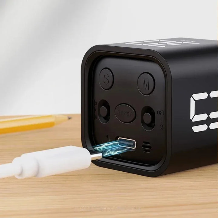 Time Cube SlimTimer – Bærbar LED terningtimer med bevegelsessensor | Luvikno