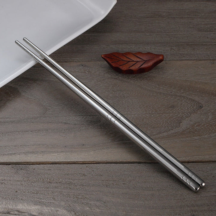 Deluxe rustfritt stål spisepinner sett – 5 par for elegant middag | Luvikno