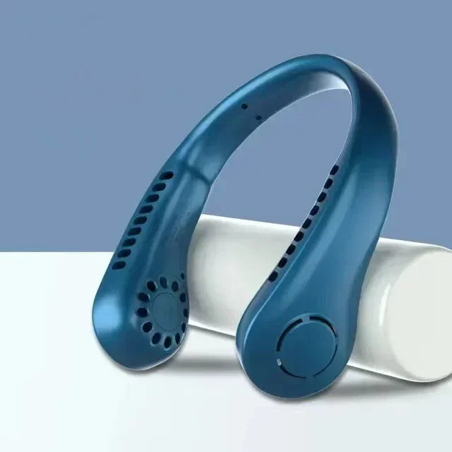 Bærbar mini nakkefan – Bærbar USB luftkjølt fan for sommer, utendørs sport, løping, reise, uten blader design | Luvikno