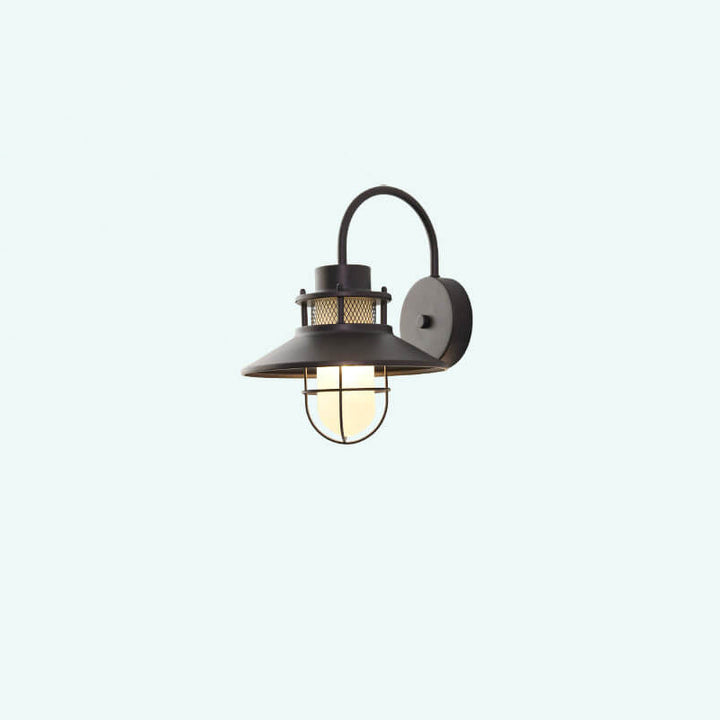 Utendørs Vanntett Jernkropp 1-Lys Utendørs Vegglampe | Luvikno