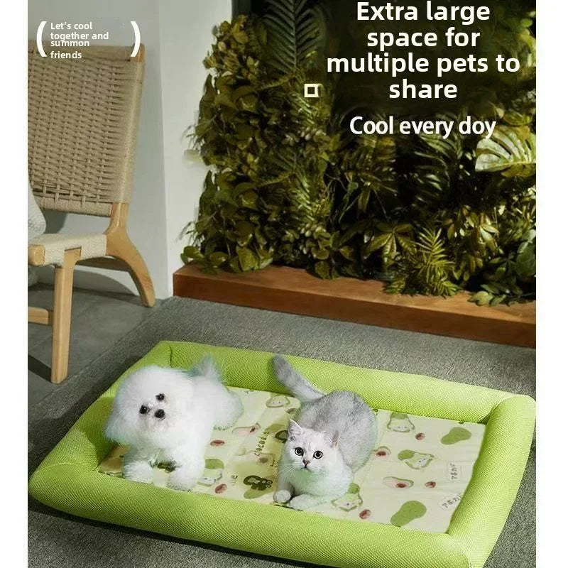 Luvikno | Kühlmatte Pawlino ChillPad | Sommermatte for hunder og katter | Pustende og fluffy | For små til store kjæledyr