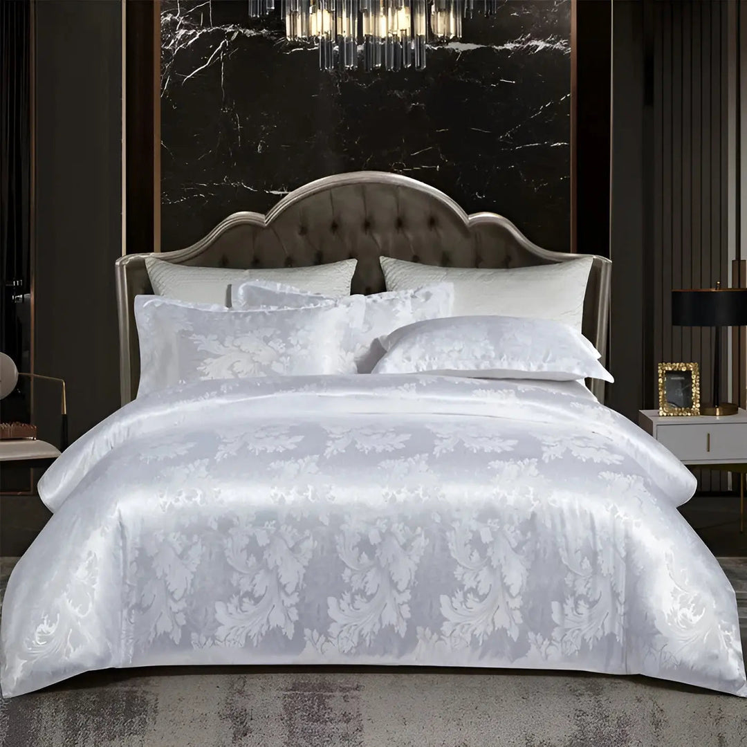 Luvikno | Chic Satin Jacquard Duvet Cover for Luxury Bedroom