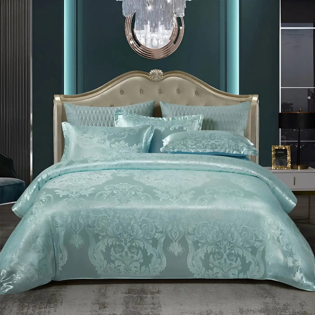 Luvikno | Chic Satin Jacquard Duvet Cover for Luxury Bedroom