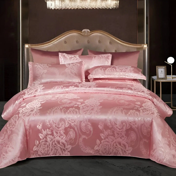 Luvikno | Chic Satin Jacquard Duvet Cover for Luxury Bedroom