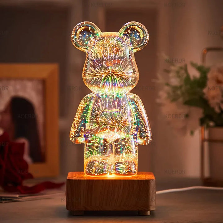 Magisk 3D Fyrverkeri Projekterings Stemningslampe - StarBear | Luvikno