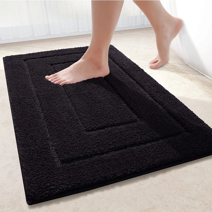 Baderomsmatte Mikrofiber Anti-Sklipp – Dobbeltlag Badmatte | Svært Absorberende & Myk | Komfort Dørmatte | Luvikno