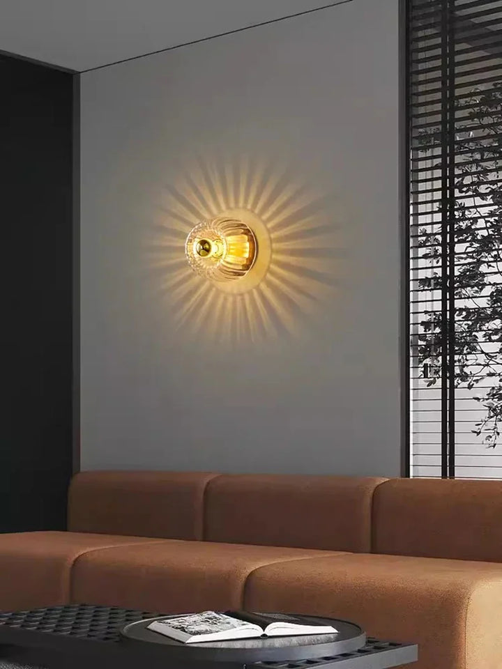 Skandinavisk Bauhaus Vegglampe laget av Glass, Moderne LED Vegglampe for Gang & Stue | Luvikno