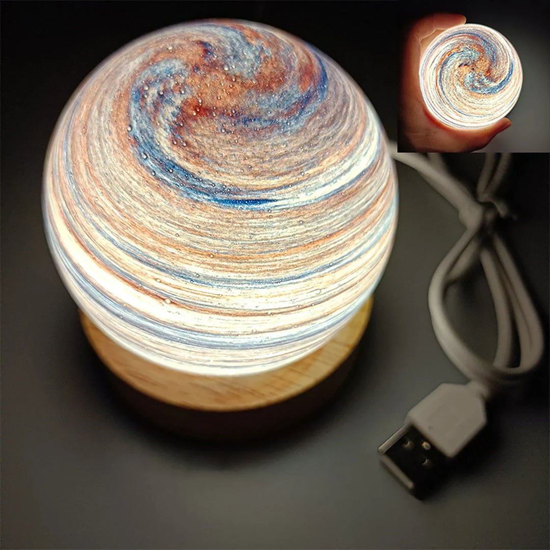 3D Krystall Planet Atmosfære Nattlampe | Luvikno
