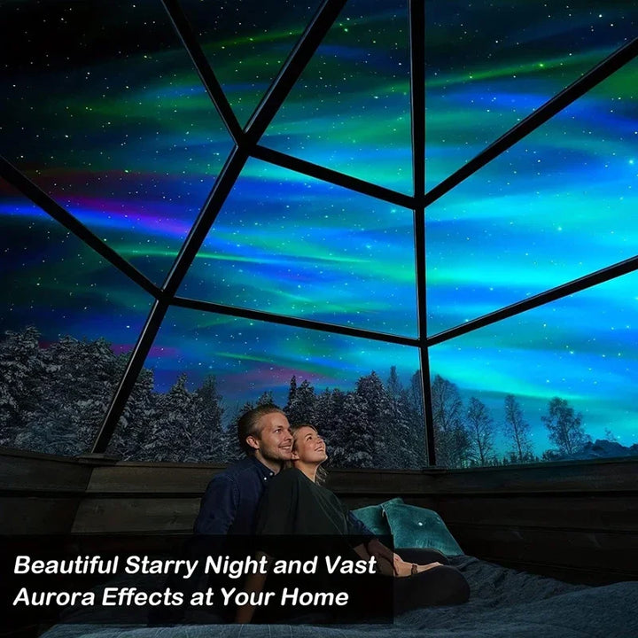 Luvikno | Polariva Nordlys Prosjektor med Musikk Synkronisering og Fjernkontroll for RGB Atmosfære Belysning