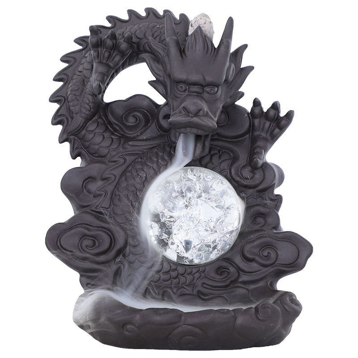 Mystic Dragon Lucky Clay Waterfall Burner | Luvikno