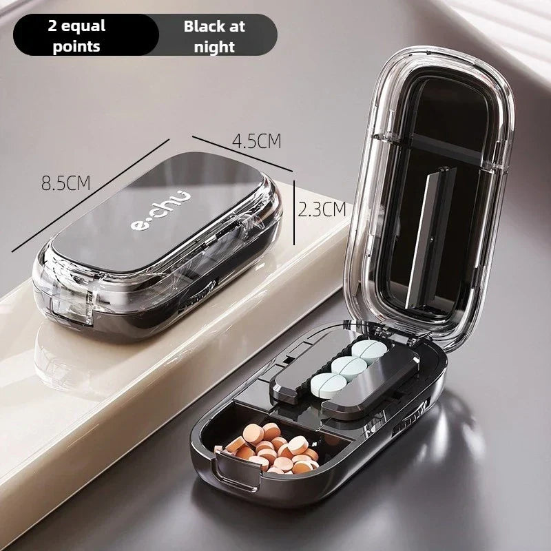Pocket Size Dustproof Pill Cutter Organizer | Luvikno