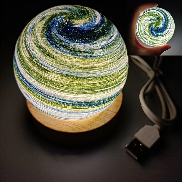KosmosGlow - 3D Krystallplaneter Nattlampe | Luvikno